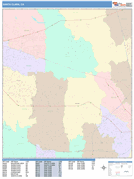 Santa Clara Digital Map Color Cast Style